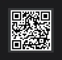 a qr code on a black background