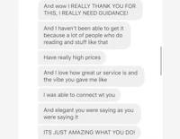 a screenshot of a text message between two people