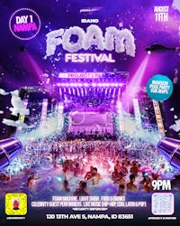 a flyer for the foam festival