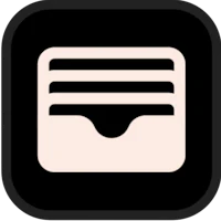 a black and white icon of a wallet