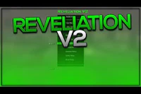 a green screen with the words revelation v2