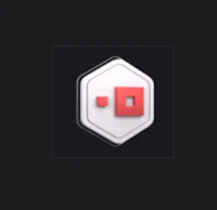 an image of a hexagonal logo on a black background