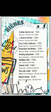 a poster with a menu on it