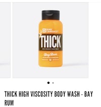 thick high viscosity body wash bay rum
