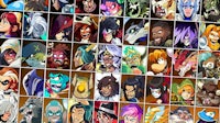a collage of many different characters in a game