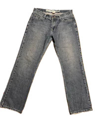a pair of jeans on a black background