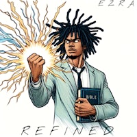 a man with dreadlocks holding a bible