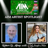 an artist spotlight with robert d alpaul and a woman with an acoustic guitar