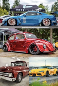 a collage of pictures of different cars and trucks