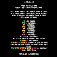 a black screen with a list of words on it