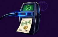 an image of a machine with a receipt attached to it