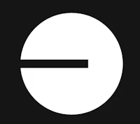 the e logo on a black background