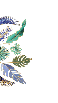 tropical leaves on a black background