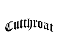 a black background with a black logo on it