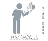 a black and white image of a man holding a paint brush