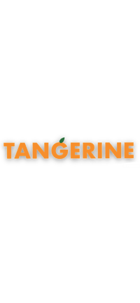 tangerine logo on a black background