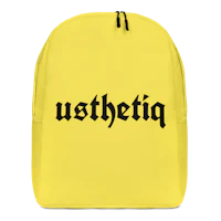 a yellow backpack with the word'pithesu'on it