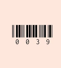 a barcode on a pink background