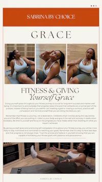 grace fitness and giving yourself grace
