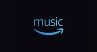 the amazon music logo on a black background