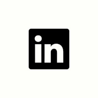 LinkedIn logo, the word "in" within a box