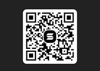 a qr code on a black background
