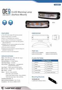 a brochure for the de9 led warning lamp