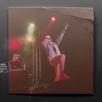 a black and white photo of a man performing on stage