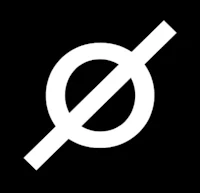 a white arrow with a black background