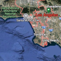a map showing the location of los angeles