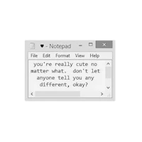 a screenshot of a notepad on a black screen