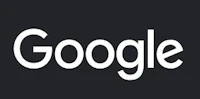 the google logo on a black background