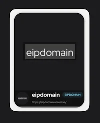 the logo for epo domain on a black background