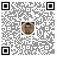 a qr code with a picture of a man