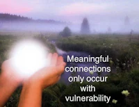 meaningful connections only occur with vulnerability
