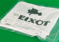 a white plastic bag with the word elixot on it