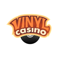 vinyl casino logo on a black background