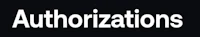 authorizations logo on a black background