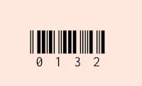 a barcode on a pink background