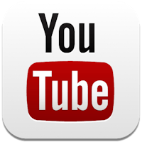 the youtube logo with a white background