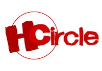 h circle logo on a white background