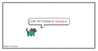 an image of a cat with a speech bubble that says crypto