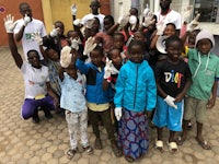 a group of children posing for a picture