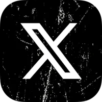 the x logo on a black background
