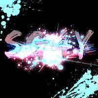 the word sgvy on a black background