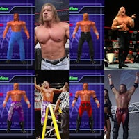 wwe wrestlers in different poses