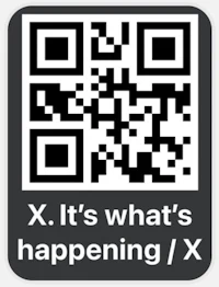 x it's what's happening qr code sticker