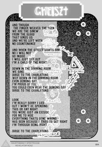 a black and white image of a game with a poem on it