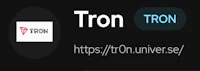 the logo for tron on a black background