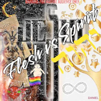 a poster with the words flesh vs spin